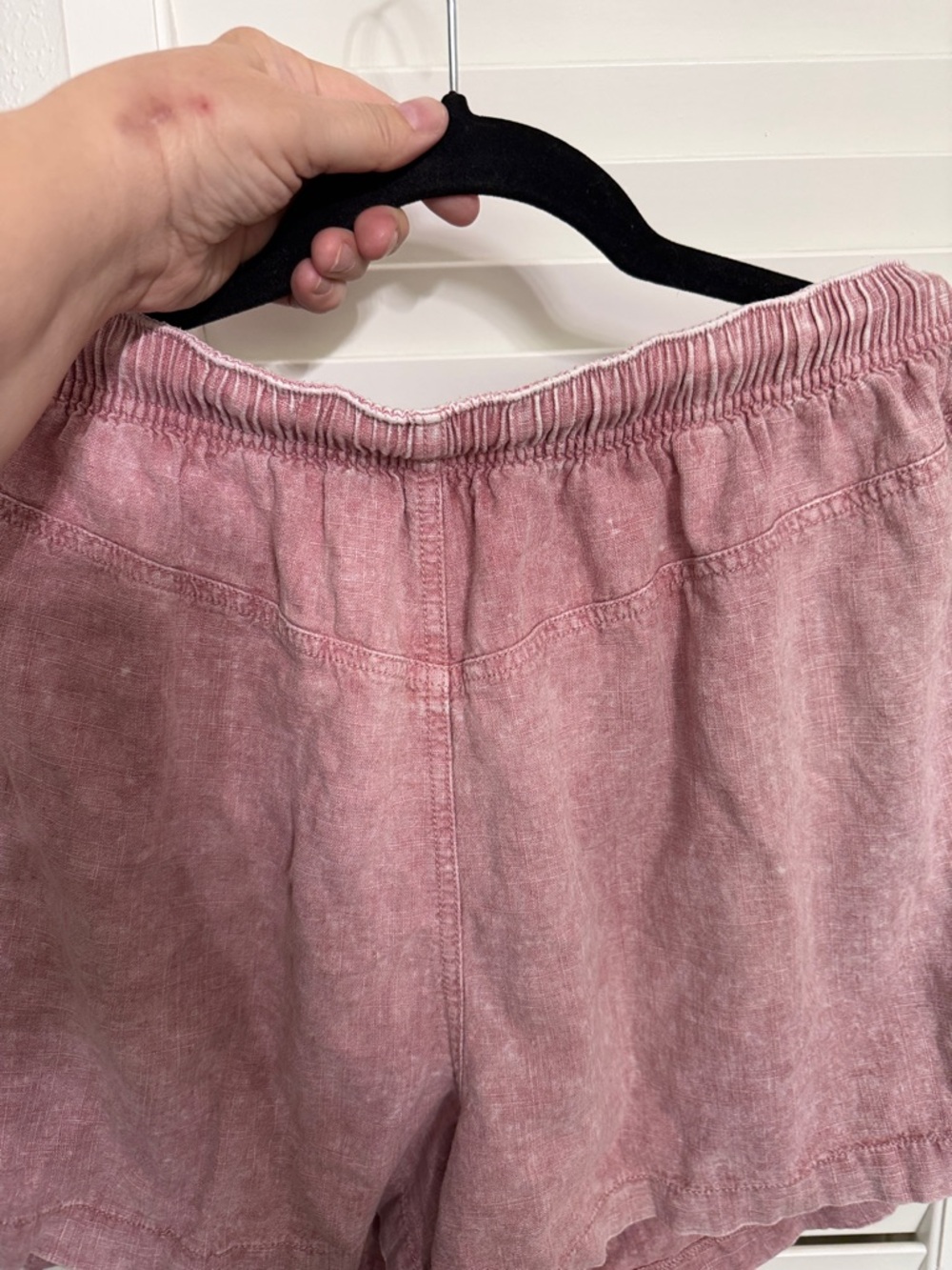 Free People Mauve Pink Drawstring Linen Blend Shorts - Picture 8 of 8